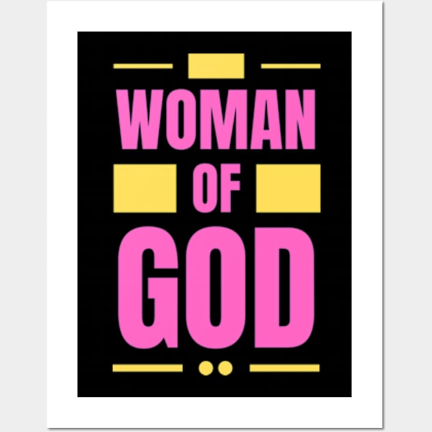 Woman Of God | Christian Typography Wall Art by All Things Gospel